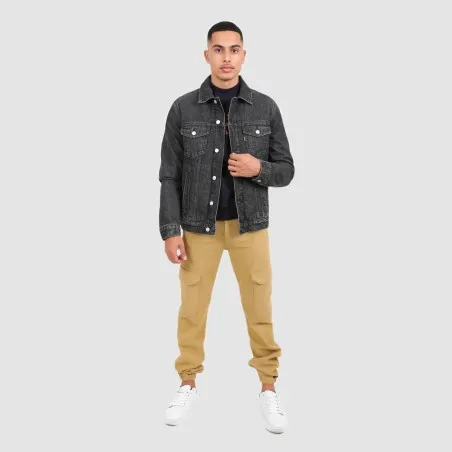 Regular jacket homme avec doublure matelassé en jeans - KENZI 2.0 - KONTAKT