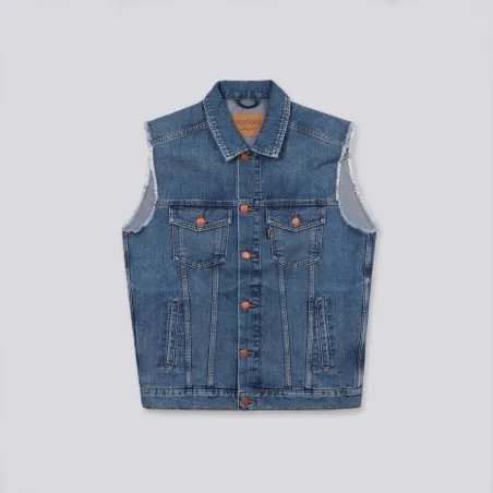 Regular jacket homme sans manche en jeans - KENZI - KONTAKT