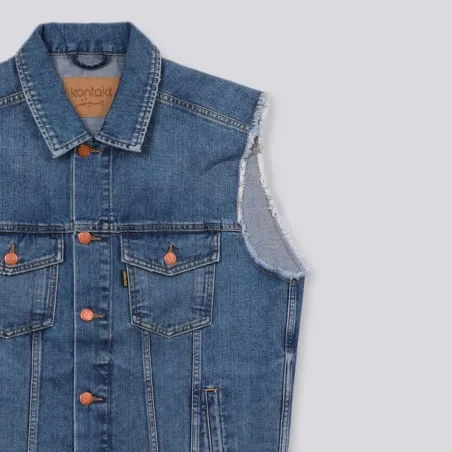Regular jacket homme sans manche en jeans - KENZI - KONTAKT