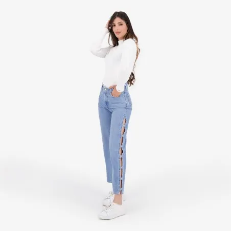 Ribcage femme avec passant croisée en jeans - RAYA 2.0 - KONTAKT