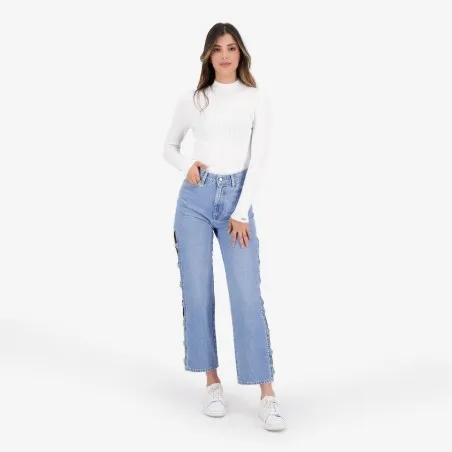Ribcage femme avec passant croisée en jeans - RAYA 2.0 - KONTAKT