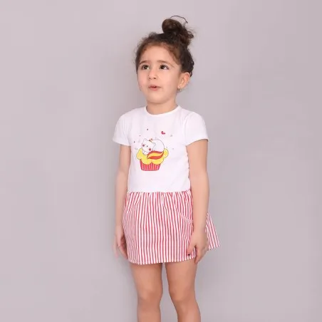 Robe bébé manches courtes avec volant CUPCAKE - KONTAKT