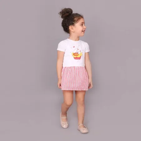 Robe bébé manches courtes avec volant CUPCAKE - KONTAKT