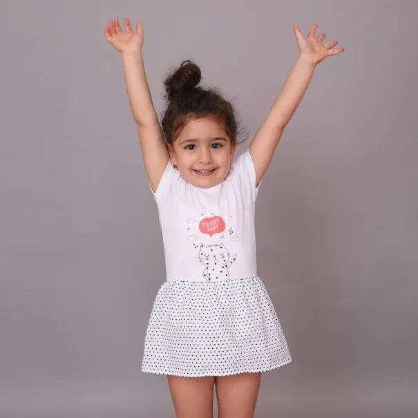 Robe bébé manches courtes avec volant CUTEST BABY - KONTAKT