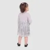 Robe bébé manches longues bi-matière avec tulle pailleté et broderie - KONTAKT