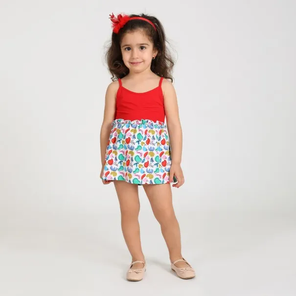 Robe bretelle bébé imprimé formes - KONTAKT