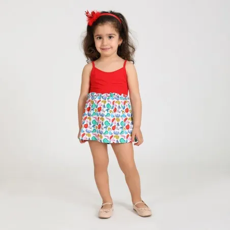 Robe bretelle bébé imprimé formes - KONTAKT