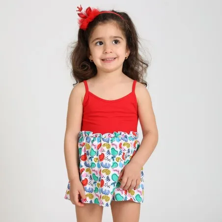 Robe bretelle bébé imprimé formes - KONTAKT