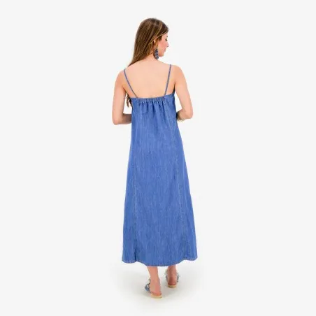 Robe bretelle femme en jeans - THANA - KONTAKT