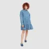 Robe chemise femme a volants en jeans- RAFLA - KONTAKT