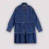 Robe chemise femme a volants en jeans- RAFLA - KONTAKT