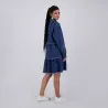 Robe chemise femme a volants en jeans- RAFLA - KONTAKT