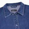 Robe chemise fille a volants en jeans - KONTAKT