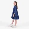 Robe chemise fille a volants en jeans - KONTAKT