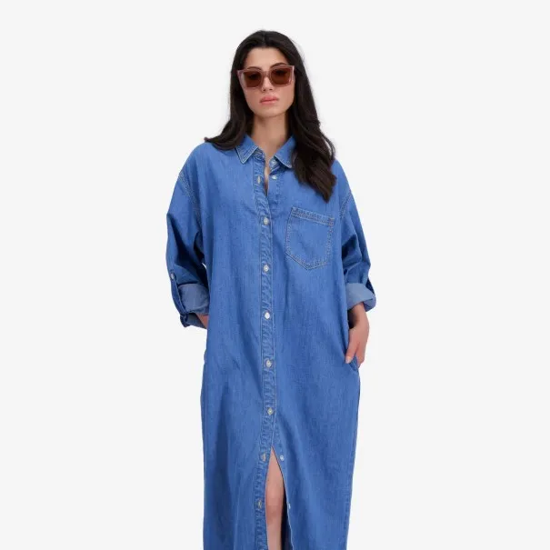 Robe chemise longue femme en jeans CHANEZ 2.0 - KONTAKT