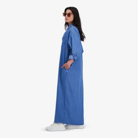 Robe chemise longue femme en jeans CHANEZ 2.0 - KONTAKT