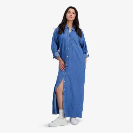Robe chemise longue femme en jeans CHANEZ 2.0 - KONTAKT