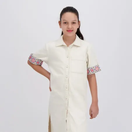Robe chemise maxi fille en jeans - KONTAKT