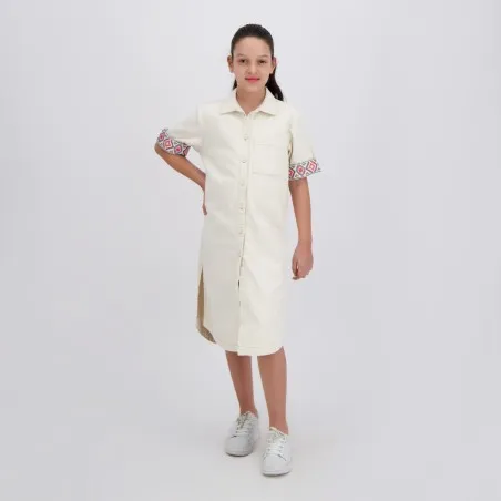 Robe chemise maxi fille en jeans - KONTAKT