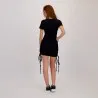 Robe côtelé femme manches courtes avec cordon de serrage - KONTAKT
