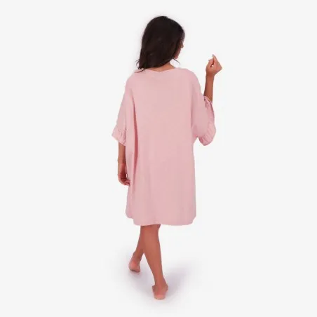 Robe de plage avec volant sur les manches - KONTAKT
