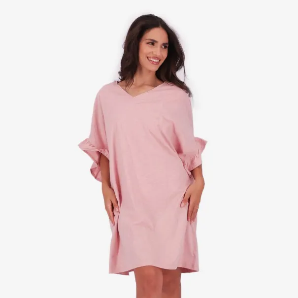 Robe de plage avec volant sur les manches - KONTAKT