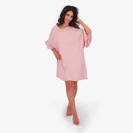 Robe de plage avec volant sur les manches - KONTAKT