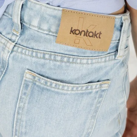 Short fille taille haute en jeans - KONTAKT