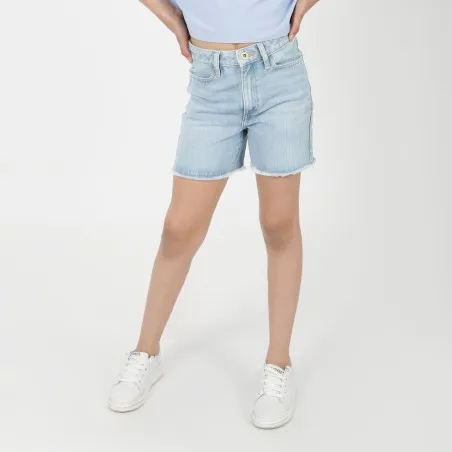 Short fille taille haute en jeans - KONTAKT