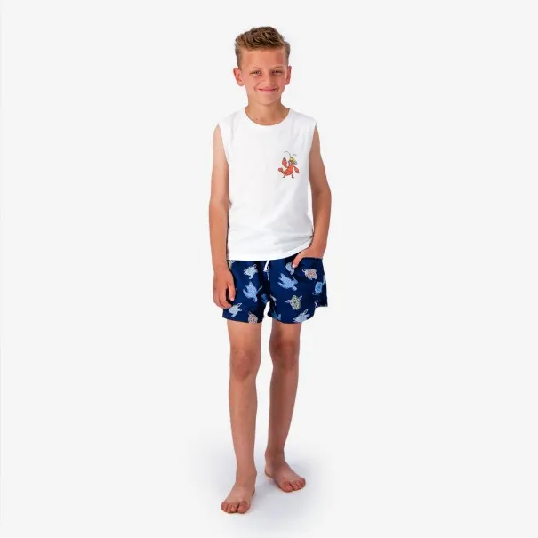 Short maillot garcon ALL OVER TORTUE DE MER - KONTAKT