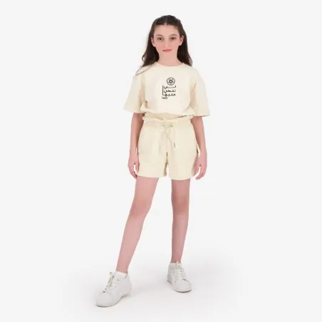 Short paperbag fille en molleton - KONTAKT