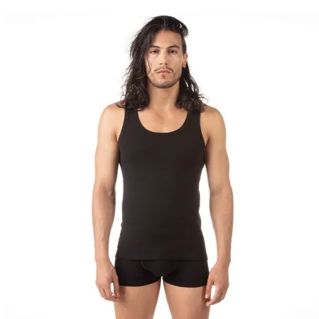 Singlet col bas homme en coton pur - KONTAKT