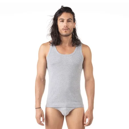 Singlet col bas homme en coton pur - KONTAKT