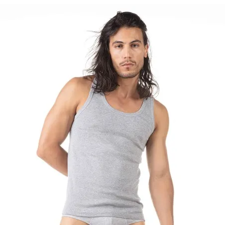 Singlet col bas homme en coton pur - KONTAKT