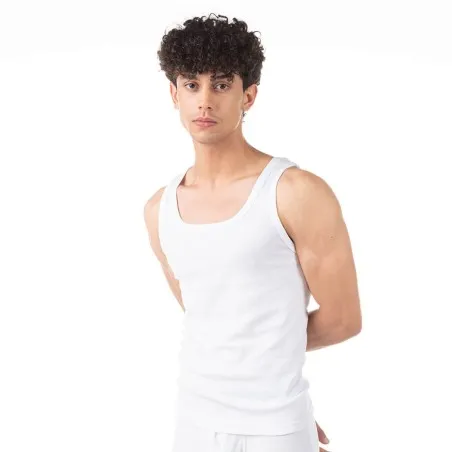 Singlet col bas homme en coton pur - KONTAKT