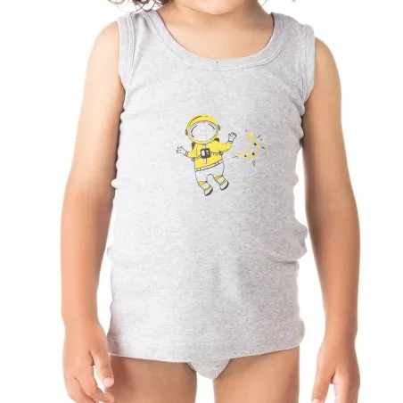 Singlet garçon cosmonaute en coton pur - KONTAKT