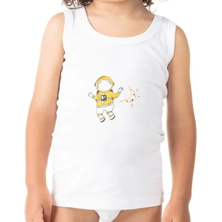 Singlet garçon cosmonaute en coton pur - KONTAKT