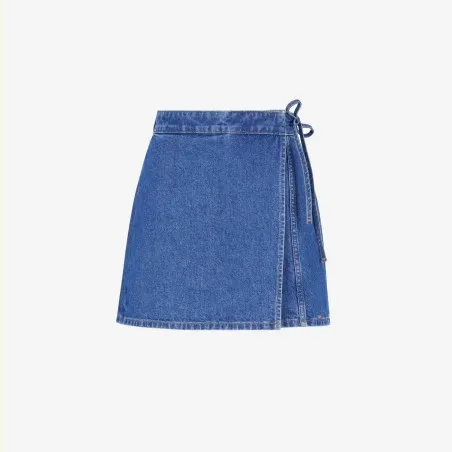 Skort femme avec noued en jeans - SOUKAINA 2.0 - KONTAKT