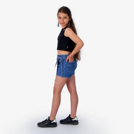Skort fIlle avec noued en jeans - KONTAKT
