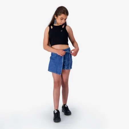 Skort fIlle avec noued en jeans - KONTAKT