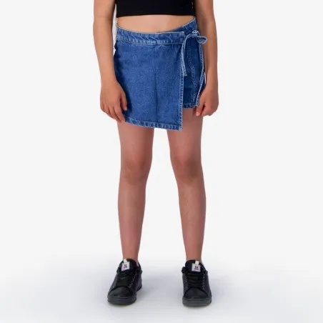Skort fIlle avec noued en jeans - KONTAKT