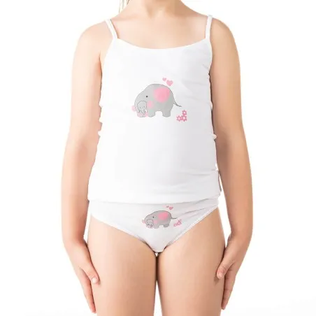 Slip fille éléphant en coton stretch - KONTAKT