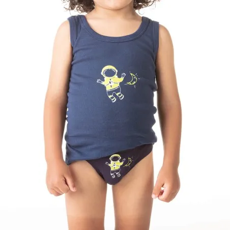 Slip garçon cosmonaute en coton pur - KONTAKT
