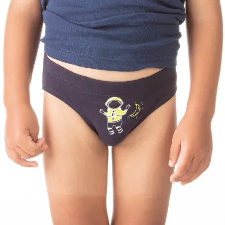 Slip garçon cosmonaute en coton pur - KONTAKT