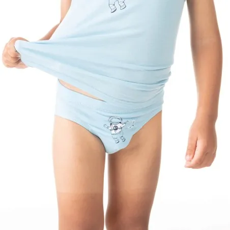Slip garçon cosmonaute en coton pur - KONTAKT