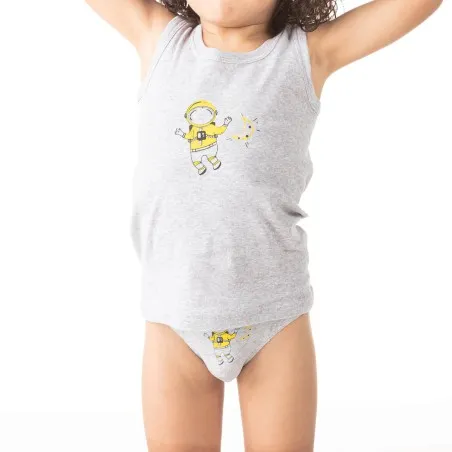 Slip garçon cosmonaute en coton pur - KONTAKT