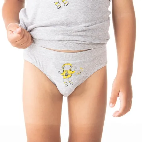 Slip garçon cosmonaute en coton pur - KONTAKT