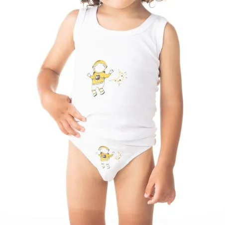 Slip garçon cosmonaute en coton pur - KONTAKT