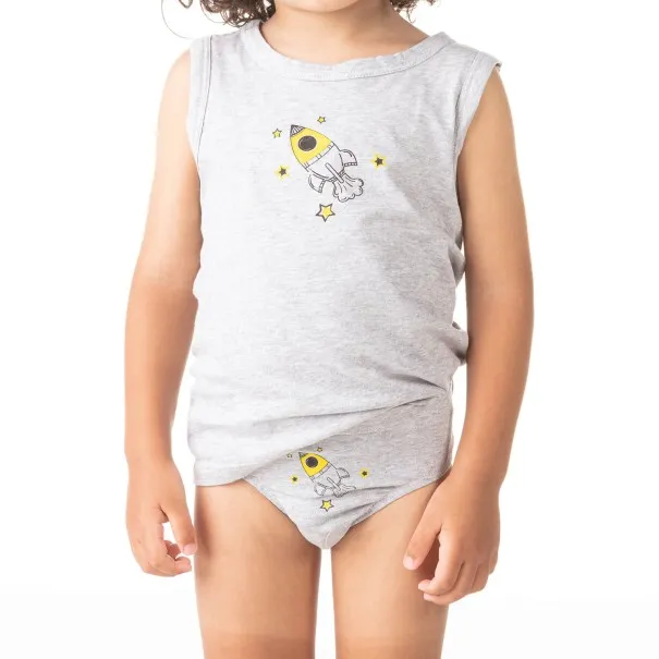 Slip garçon fusée en coton pur - KONTAKT