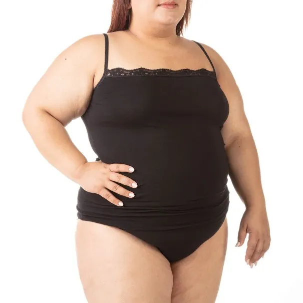 Slip taille haute grandes tailles en coton stretch - KONTAKT